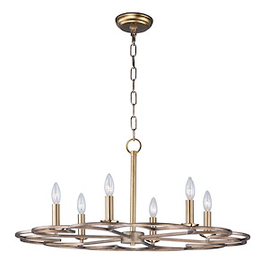 Helix-Six Light Chandelier-31.5 Inches wide by 14 inches high