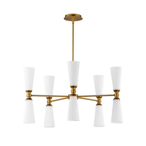 Krevat - 10 Light Chandelier-17 Inches Tall and 32 Inches Wide