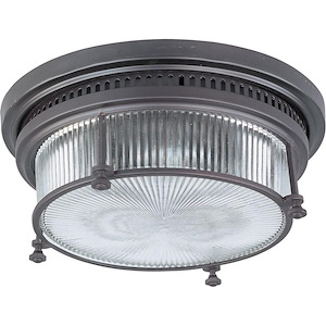 Hi-Bay-Two Light Flush Mount in Modern style-13 Inches wide by 4.75 inches high