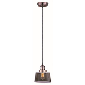 Mini Hi-Bay - 1 Light Pendant In Mediterranean Style-9.25 Inches Tall and 8.75 Inches Wide