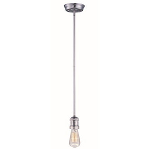 Mini Hi-Bay-One Light Stem Hung Pendant in Mediterranean style-5 Inches wide by 2.75 inches high