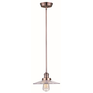 Mini Hi-Bay - 1 Light Pendant In Mediterranean Style-4.5 Inches Tall and 10 Inches Wide