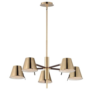 Carlo - 30W 5 LED Chandelier-12 Inches Tall and 28 Inches Wide - 1265855