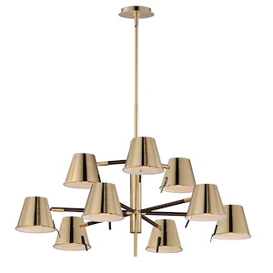 Carlo - 54W 9 LED 2-Tier Chandelier-16.75 Inches Tall and 34 Inches Wide - 1265857