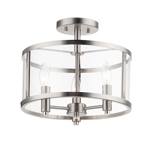 Sentinel - 3 Light Semi-Flush Mount-11.75 Inches Tall and 13.25 Inches Wide - 1213739