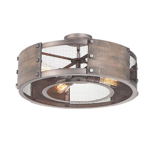 Outland-Four Light Drum Pendant-22 Inches wide by 7 inches high