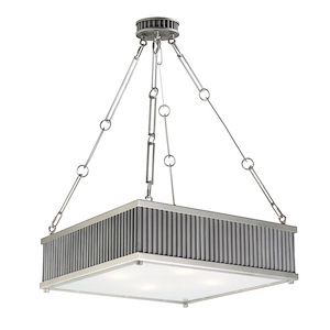 Ruffle-Four Light Pendant-18.5 Inches wide by 26.75 inches high