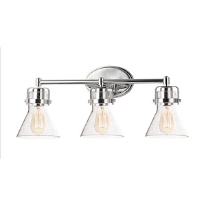 Seafarer-3 Light Bath Vanity-24.25 Inches wide by 10 inches high