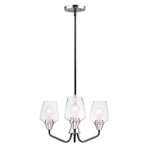 Goblet-3 Light Mini Chandelier-19 Inches wide by 12 inches high