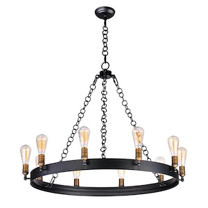 Noble-Ten Light Chandelier-37.5 Inches wide by 28 inches high