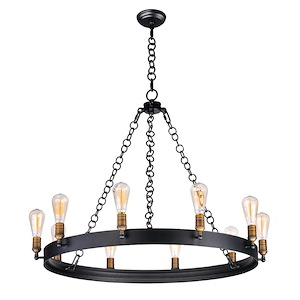 Noble-Ten Light Chandelier-37.5 Inches wide by 28 inches high