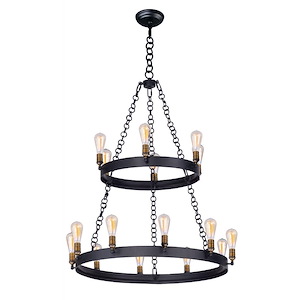Noble-Sixteen Light 2-Tier Chandelier-37.5 Inches wide by 45.5 inches high