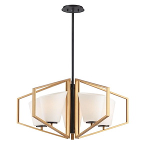 Oblique-5 Light Chandelier-30.25 Inches wide by 15.25 inches high
