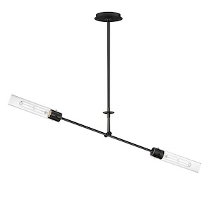 Equilibrium - 12W 2 LED Linear Pendant-7.75 Inches Tall and 42 Inches Wide