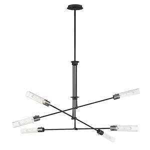 Equilibrium - 36W 6 LED Pendant-33 Inches Tall and 51.75 Inches Wide