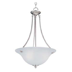 Malaga-Three Light Invert Bowl Pendant in Transitional style-16 Inches wide by 24.5 inches high
