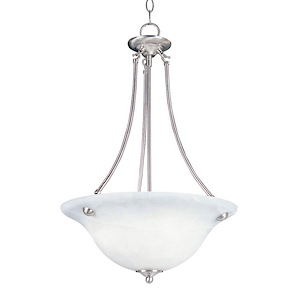 Malaga-3 Light Invert Bowl Pendant in Transitional style-16 Inches wide by 24.5 inches high