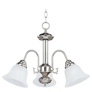 Malaga-3 Light Mini Chandelier in Transitional style-20 Inches wide by 15.5 inches high - 1027789