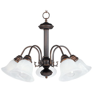 Malaga-5 Light Down Light Chandelier in Transitional style-24 Inches wide by 17 inches high