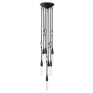 Pioneer - 7 Light Pendant-52 Inches Tall and 10 Inches Wide