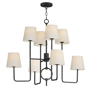 Paoli - 8 Light 2-Tier Chandelier-27.75 Inches Tall and 34 Inches Wide