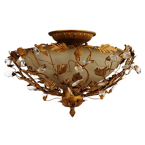 Elegante - 3 Light Semi-Flush Mount