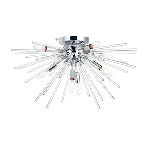 Polaris-Eight Light Flush Mount-25 Inches wide by 14 inches high