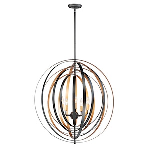 Radial-Five Light Pendant-30 Inches wide by 31 inches high