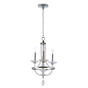 Paris-Three Light Chandelier-12.5 Inches wide by 28.25 inches high