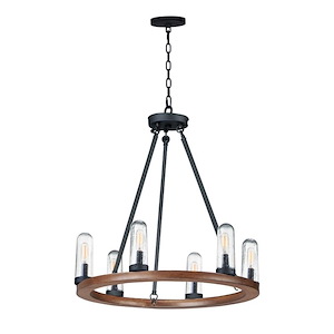 Lido-Six Light Outdoor Chandelier-24 Inches wide by 25.75 inches high