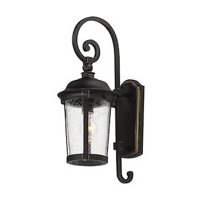 Dover DC-1 Light Outdoor Wall Lantern in Mediterranean style-8 Inches wide by 19.5 inches high
