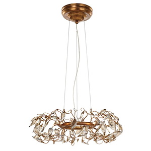 Crystal Garden-Six Light Pendant-18.25 Inches wide by 6.75 inches high