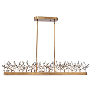 Crystal Garden-Ten Light Linear Pendant-7.75 Inches wide by 7.75 inches high