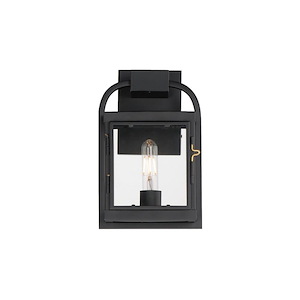 Bonham - 1 Light Small Outdoor Wall Sconce-12 Inches Tall and 7.5 Inches Wide