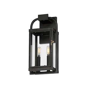 Bonham - 2 Light Outdoor Wall Sconce-16.5 Inches Tall and 7.5 Inches Wide