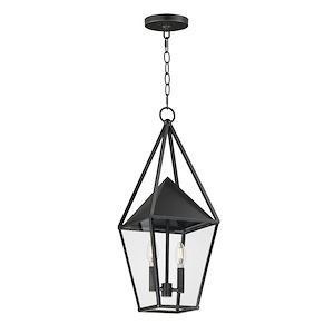 Bavaria - 2 Light Large Outdoor Pendant-22.75 Inches Tall and 9 Inches Wide