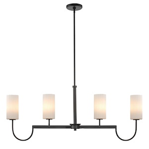 Town and Country - 4 Light Linear Pendant-17.75 Inches Tall and 43.25 Inches Wide