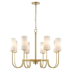 Town and Country - 8 Light Chandelier-22.5 Inches Tall and 34 Inches Wide