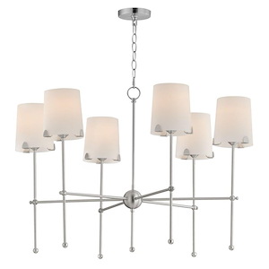 Huntington - 6 Light Chandelier-32 Inches Tall and 34 Inches Wide
