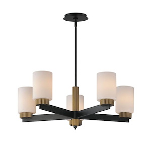 Ruffles - 5 Light Chandelier-10.25 Inches Tall and 30.25 Inches Wide - 1326629