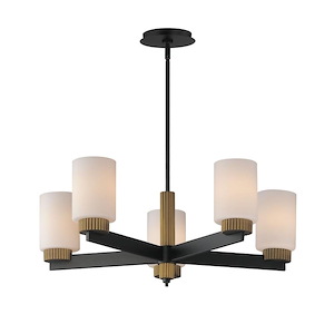 Ruffles - 5 Light Chandelier-10.25 Inches Tall and 30.25 Inches Wide