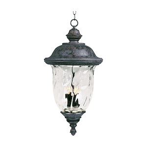Carriage House DC-Three Light Outdoor Hanging Lantern in Early American style-14 Inches wide by 28 inches high