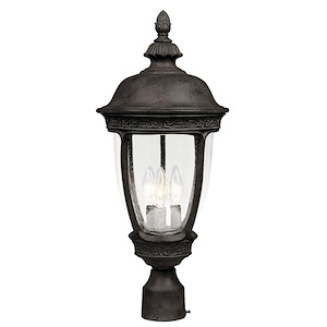 Knob Hill DC-Three Light Outdoor Pole/Post Mount in European style-10 Inches wide by 22.5 inches high
