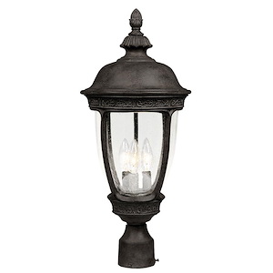 Knob Hill DC-Three Light Outdoor Pole/Post Mount in European style-13 Inches wide by 28 inches high - 1213789
