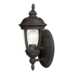 Knob Hill DC-1 Light Outdoor Wall Lantern in European style-6 Inches wide by 14 inches high