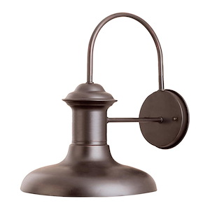 Wharf-1 Light Outdoor Wall Lantern in Transitional style-12 Inches wide by 10.5 inches high