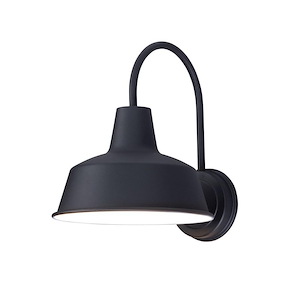 Maxim Lighting Prescott Outdoor Wall Light - 1 Light Matte Black 12.5 Inch Lantern