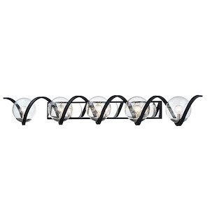 Curlicue-5 Light Bath Vanity-49.25 Inches wide by 7 inches high