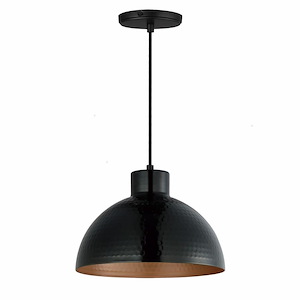 Rockport - 1 Light Pendant-8.5 Inches Tall and 12 Inches Wide