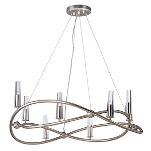 Entwine-Eight Light Chandelier-36.75 Inches wide by 14.25 inches high